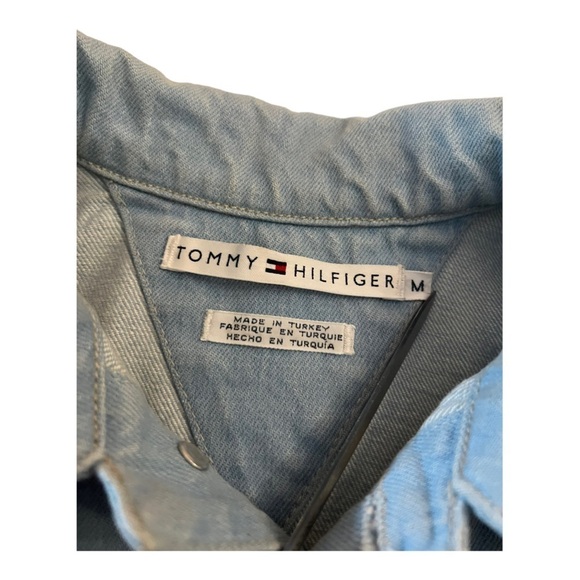 Tommy Hilfiger Light Wash Jean Jacket Vintage Medium - Picture 7 of 14